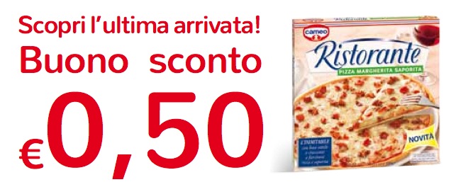 Buono sconto pizza ristorante Cameo