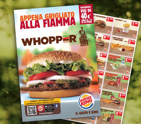 coupon da stampare burger king