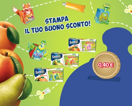 Buoni sconto succhi Santal Brikkini