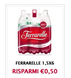 Buono sconto acqua Ferrarelle