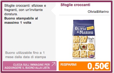 Coupon Olivia e Marino