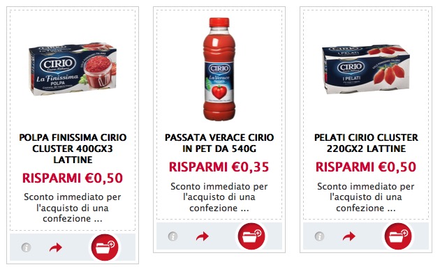 Buoni sconto Cirio pomodoro