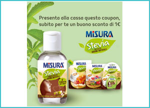 Misura Stevia, buono sconto 1 euro