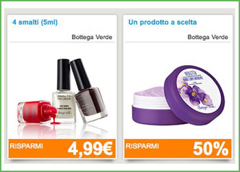 Buoni sconto Bottega Verde da stampare
