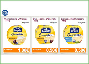 Buoni sconto formaggio Bergader