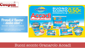 Buoni sconto Granarolo Accadì senza lattosio