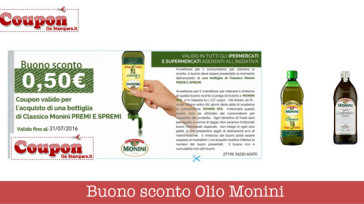 Buoni sconto Olio Monini