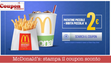 McDonald’s: stampa il coupon sconto merenda a 2€