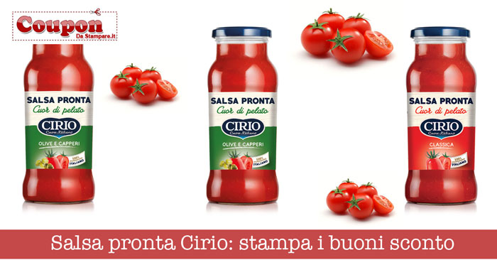 Buoni sconto Salsa pronta Cirio