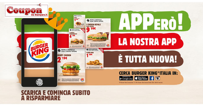Burger King italia coupon