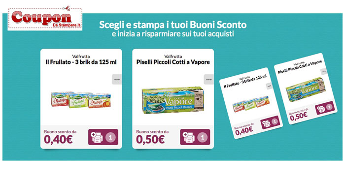 buoni sconto valfrutta