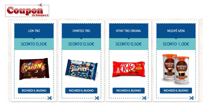 Coupon Kitkat, Lion, Smarties e molti altri
