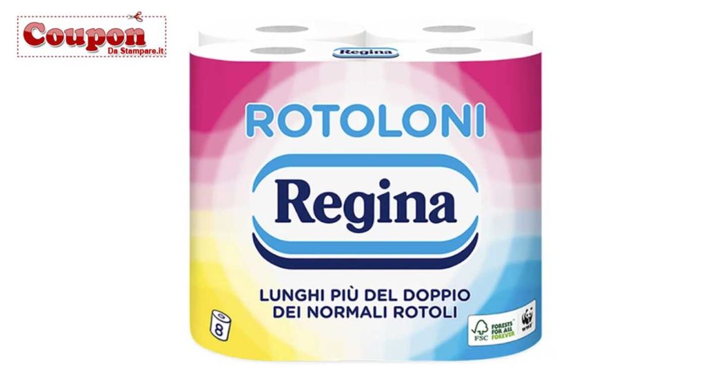 Rotoloni Regina: coupon carta igienica