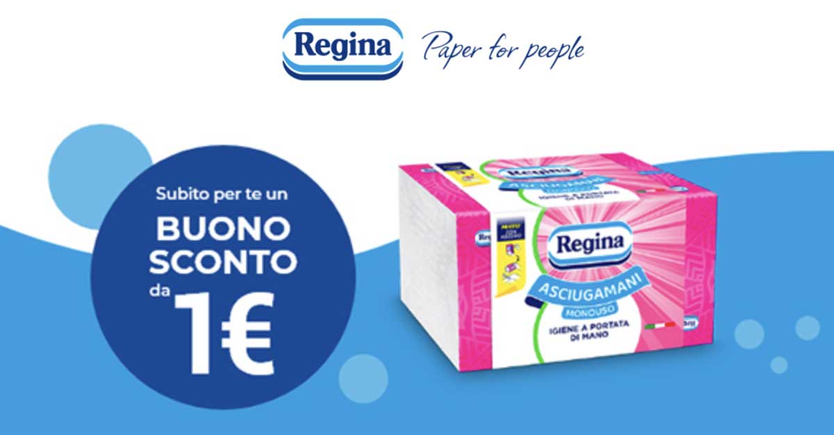 Buoni sconto asciugamani Regina